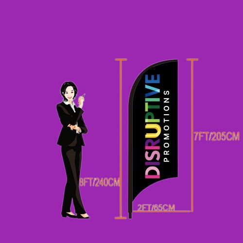 2.4 Metre / 8 Foot Feather Flag