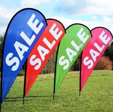2.2 Metre / 7 Foot Tear Drop Flag
