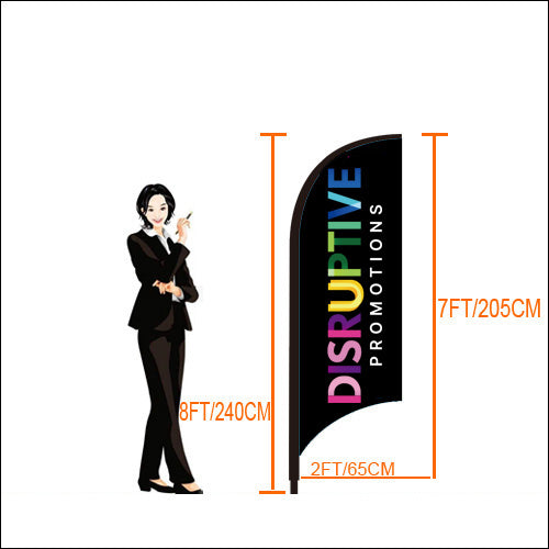 2.4 Metre / 8 Foot Feather Flag