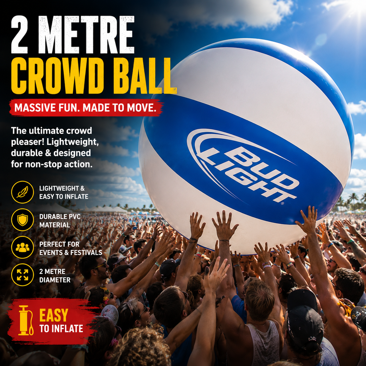 Non LED Crowd Balls - 2 Metre