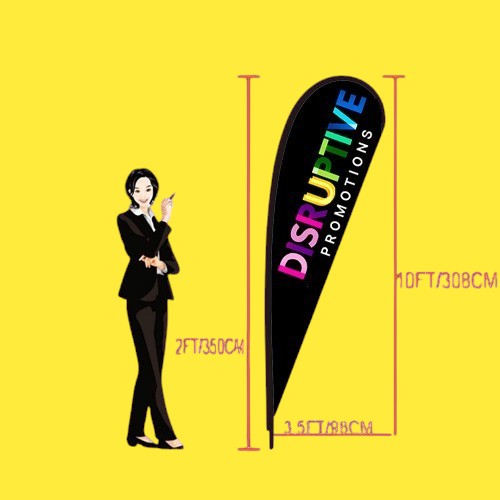 3.5 Metre / 12 Foot Tear Drop Flag