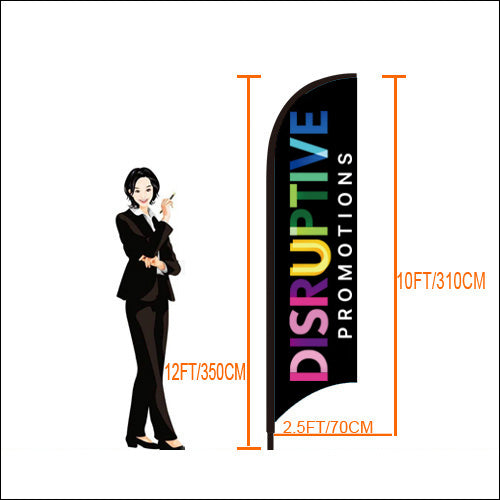 3.5 Metre / 12 Foot Feather Flag