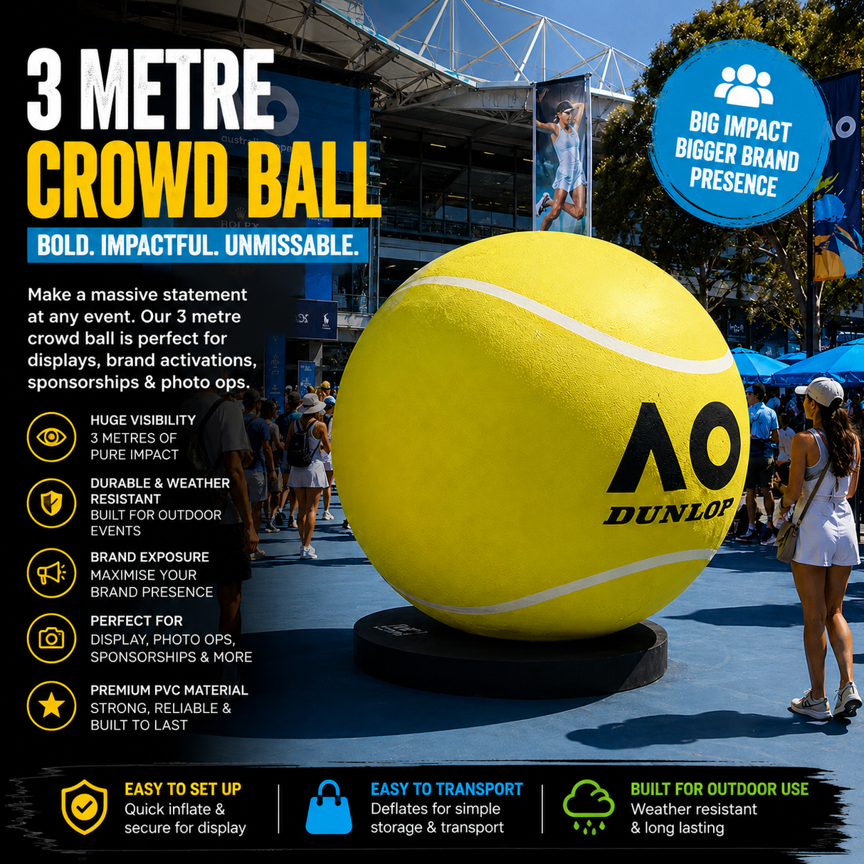 Non LED Crowd Balls - 3 Metre