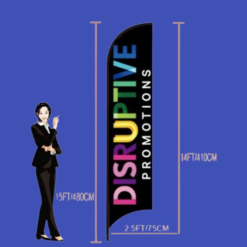 4.8 Metre / 16 Foot Feather Flag