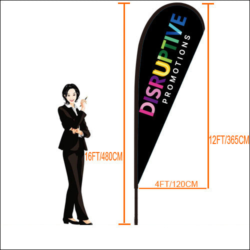 4.8 Metre / 16 Foot Tear Drop Flag