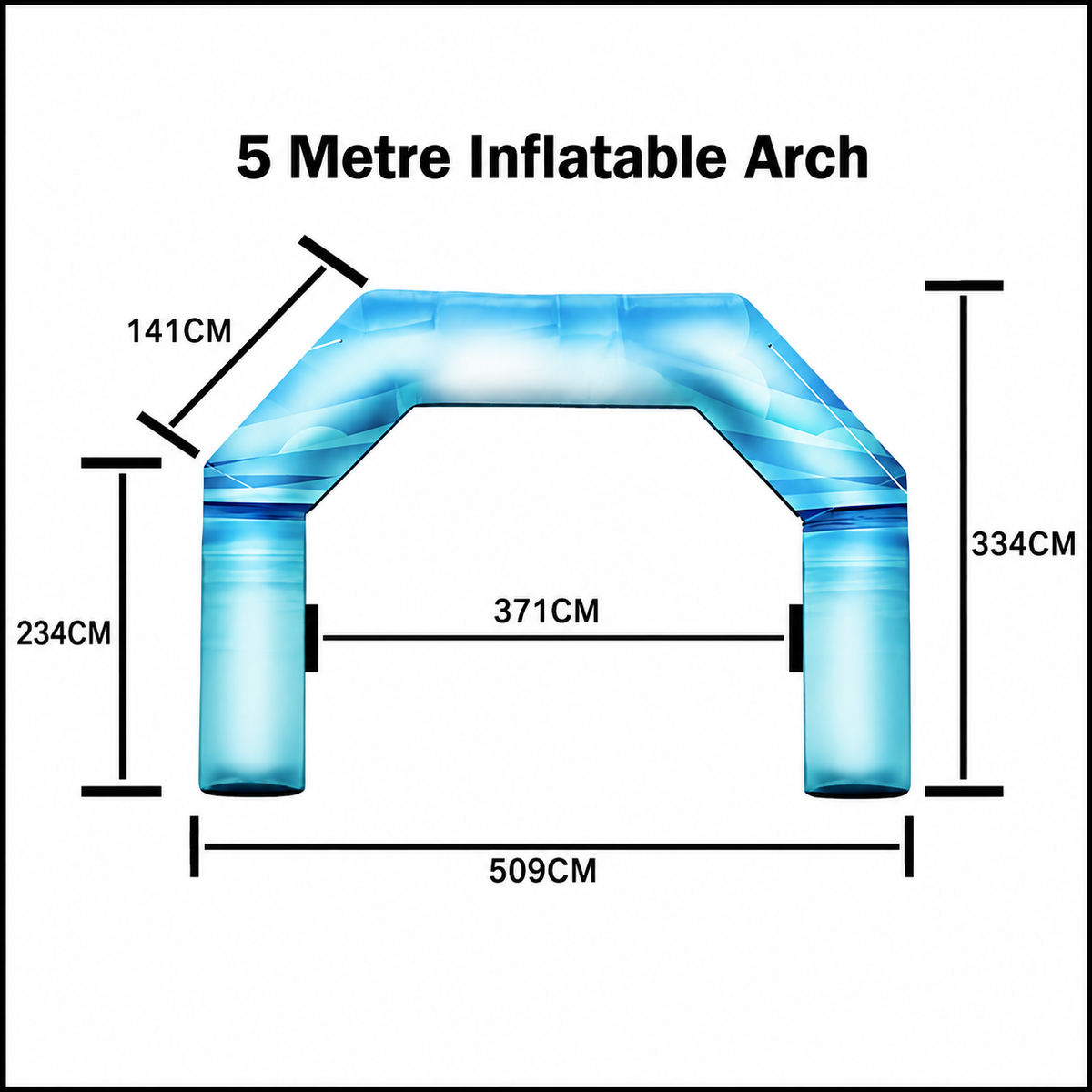 5 Meter Inflatable Arch with Branding