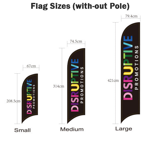 2.4 Metre / 8 Foot Feather Flag