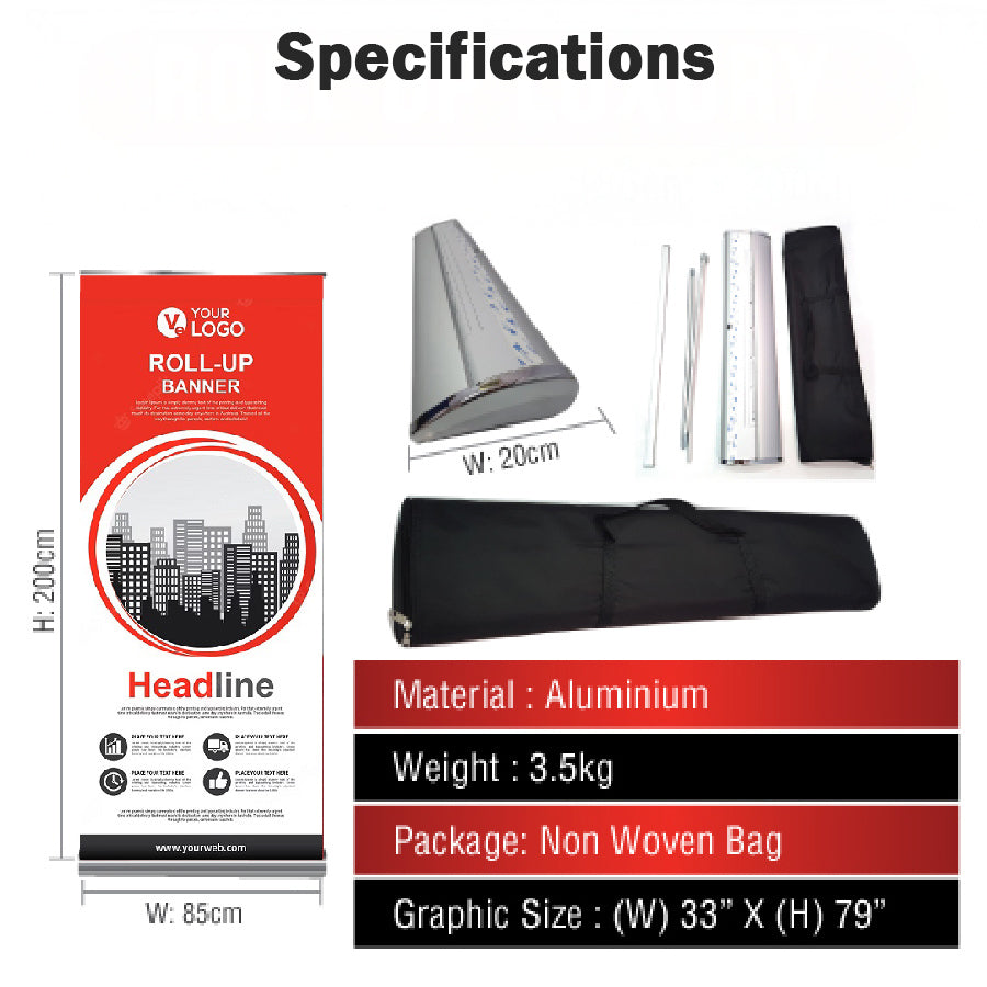 Premium Pull-Up Banner 85cm x 200cm