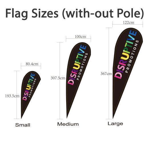 4.8 Metre / 16 Foot Tear Drop Flag