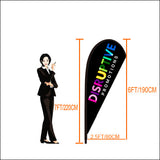 2.2 Metre / 7 Foot Tear Drop Flag