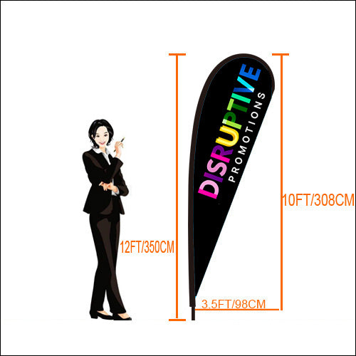 3.5 Metre / 12 Foot Tear Drop Flag