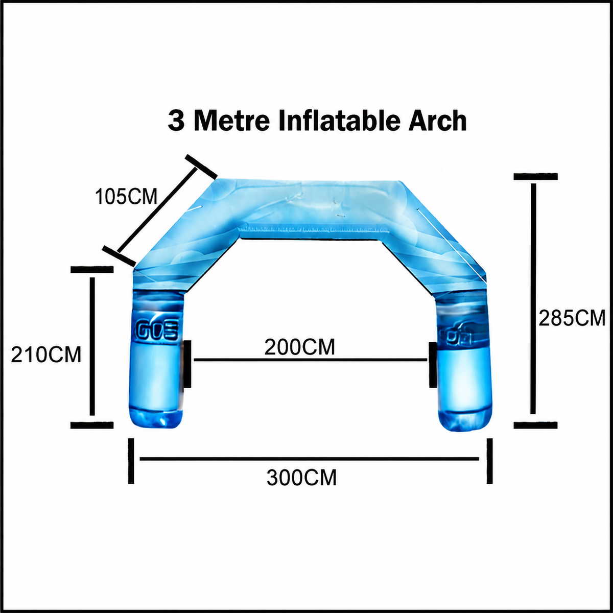 3 Meter Inflatable Arch with Branding
