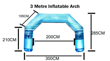3 Meter Inflatable Arch with Branding
