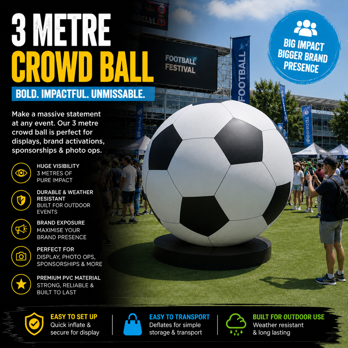 Non LED Crowd Balls - 3 Metre