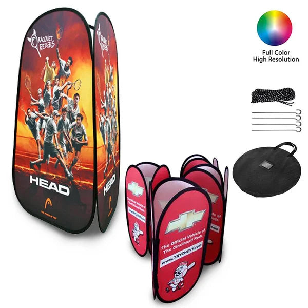 Vertical 3 Sided Pop-Up Banner