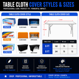 182cm / 6 Foot Draped Table Cloth
