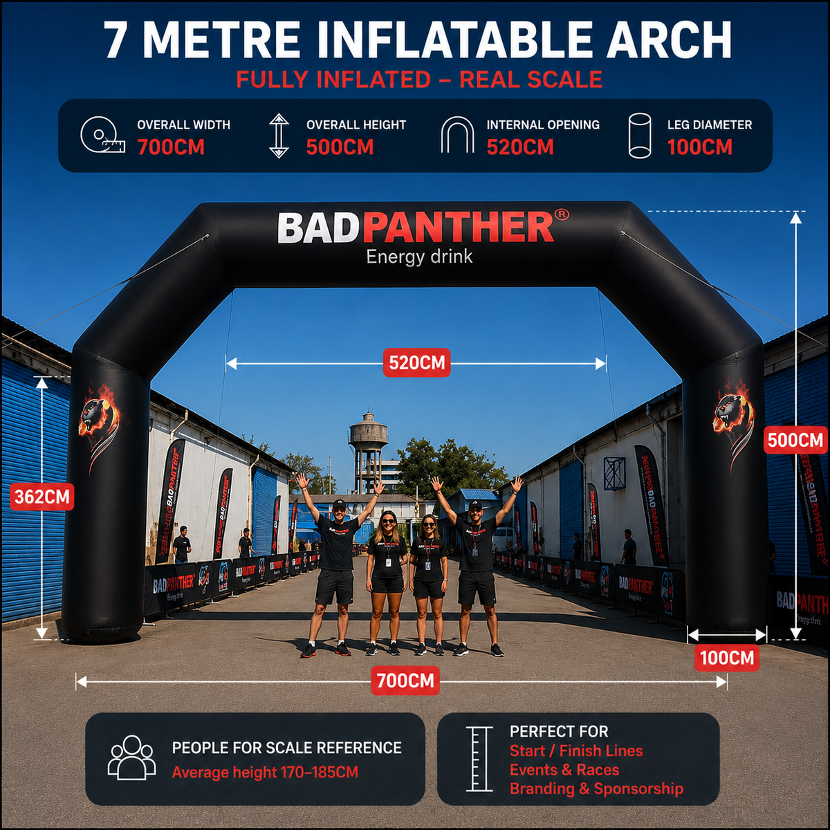 7 Meter Inflatable Arch with Branding