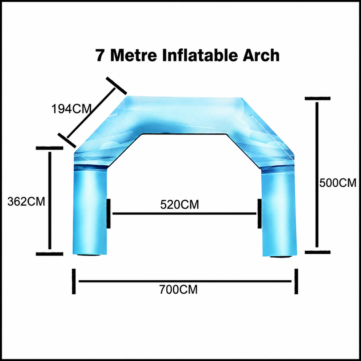 7 Meter Inflatable Arch with Branding