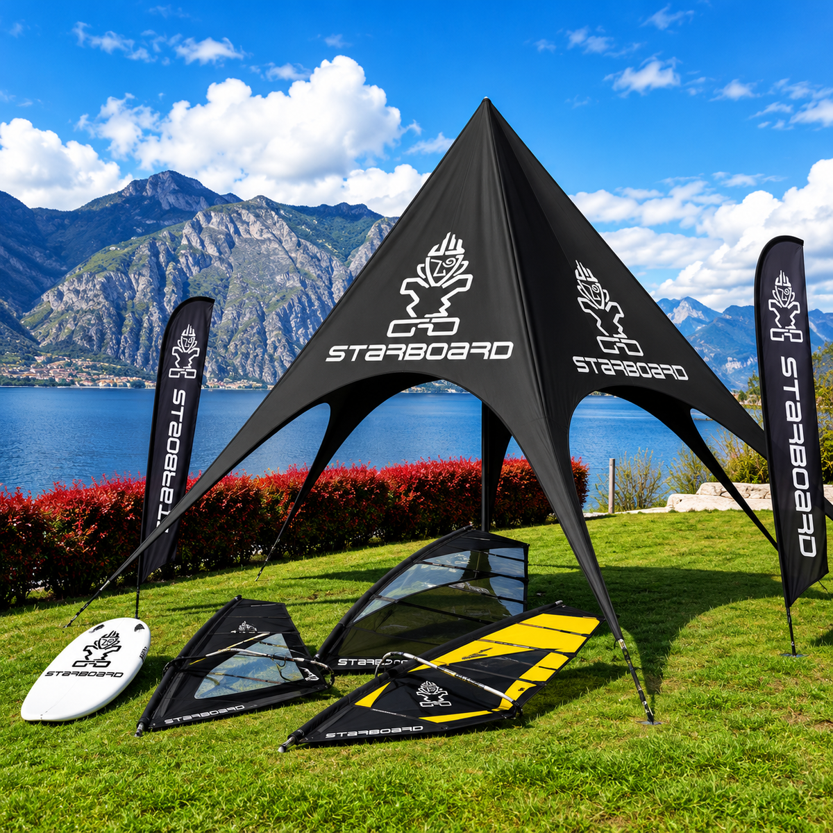 6M Custom Printed Spider / Star Tent – Branded Promotional Event Shelter