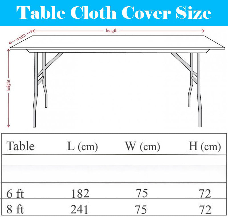 241cm / 8 Foot Fitted Table Cloth