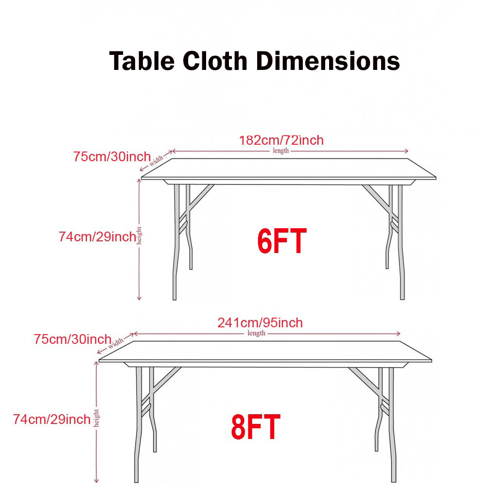 241cm / 8 Foot Fitted Table Cloth