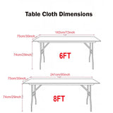 241cm / 8 Foot Fitted Table Cloth